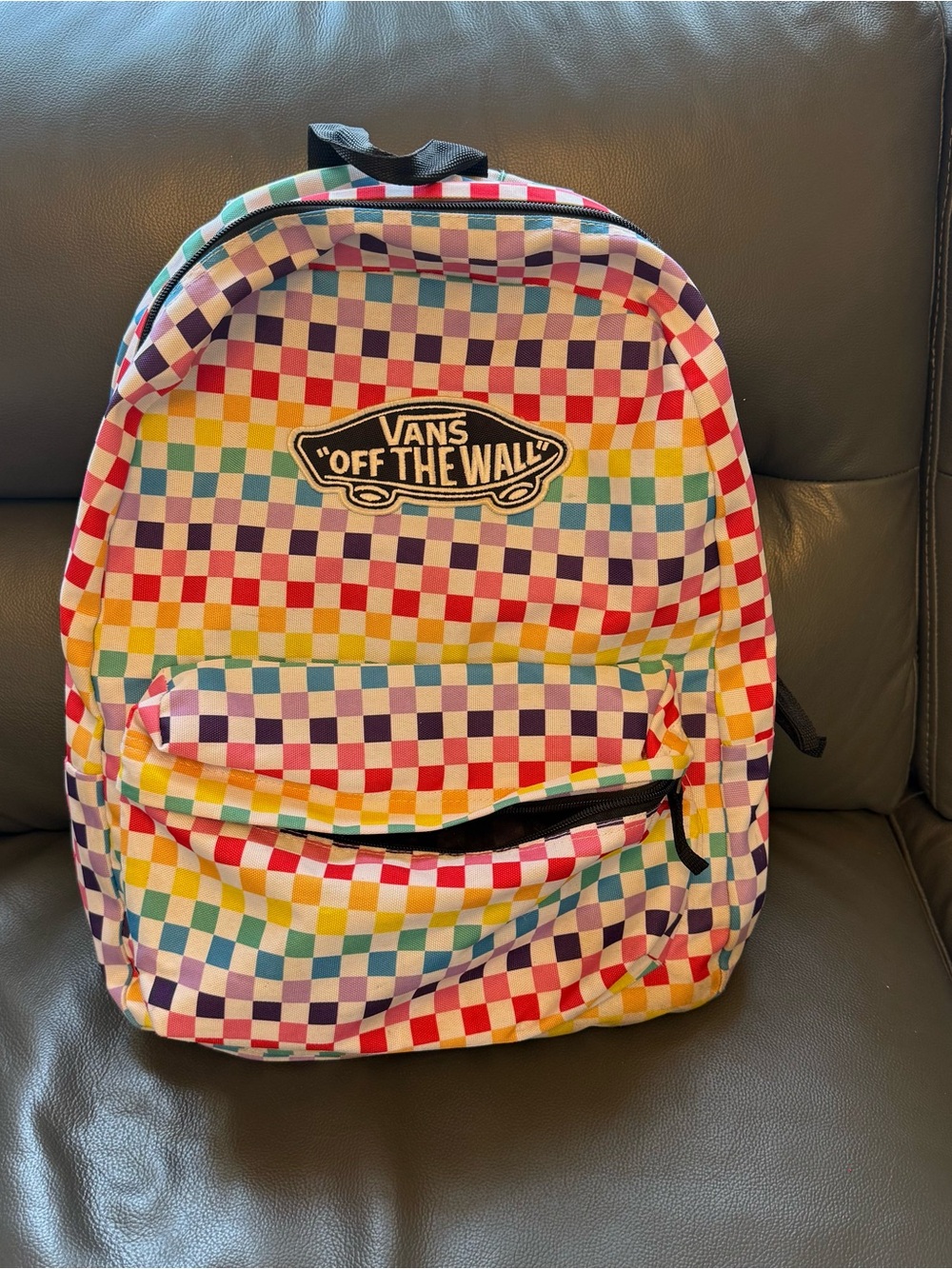 Vans Multicolor Checkerboard Backpack - Rainbow Squares